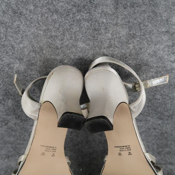 Mudd Shoes Womens 8 Strappy Pumps Heels Ankle Strap Retro Y2k Fashion Metallic - Picture 15 of 15